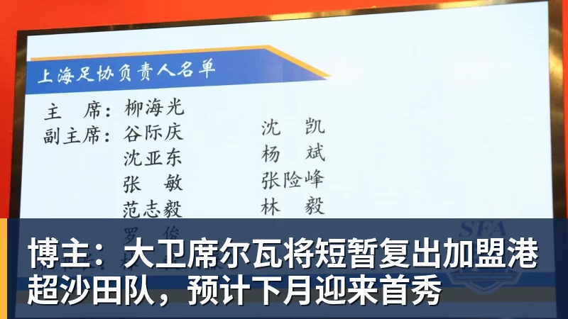 九游体育博主：大卫席尔瓦将短暂复出加盟港超沙田队，预计下月迎来首秀